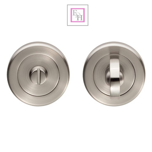 Satin Bathroom Thumb Turn Lock WC Toilet Door Privacy Catch Fire Rated