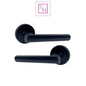 Matt Black T Bar Lever Door Handles on Round Rose – 1 Pair Internal Door Pack