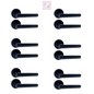 Matt Black T Bar Lever Door Handles on Round Rose – 6 Pairs Internal Door Pack