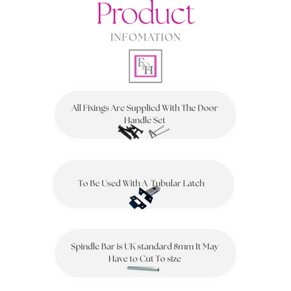 Matt Black T Bar Lever Door Handles on Round Rose – 6 Pairs Internal Door Pack