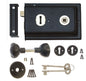 Rim Lock and Handle Set – Sash Lock Shed Door Lock with Key – Gate Lock Kit.