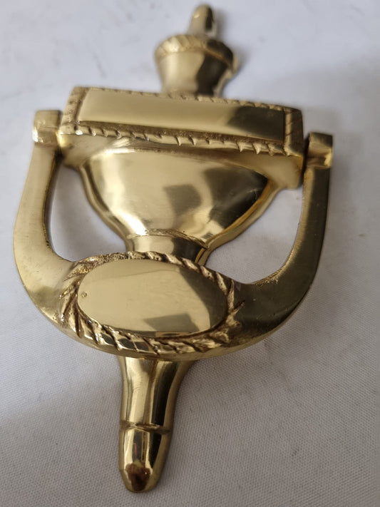 Haven Heritage Urn Door Knocker 5" INCH Georgian Front Door Knocker Brass Gold Urn Style