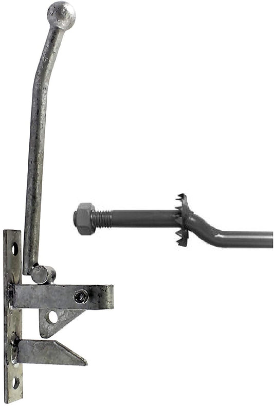 Haven Heritage Hunting Type Self-Locking Auto Gate Catch + Striker GALVANISED Finish