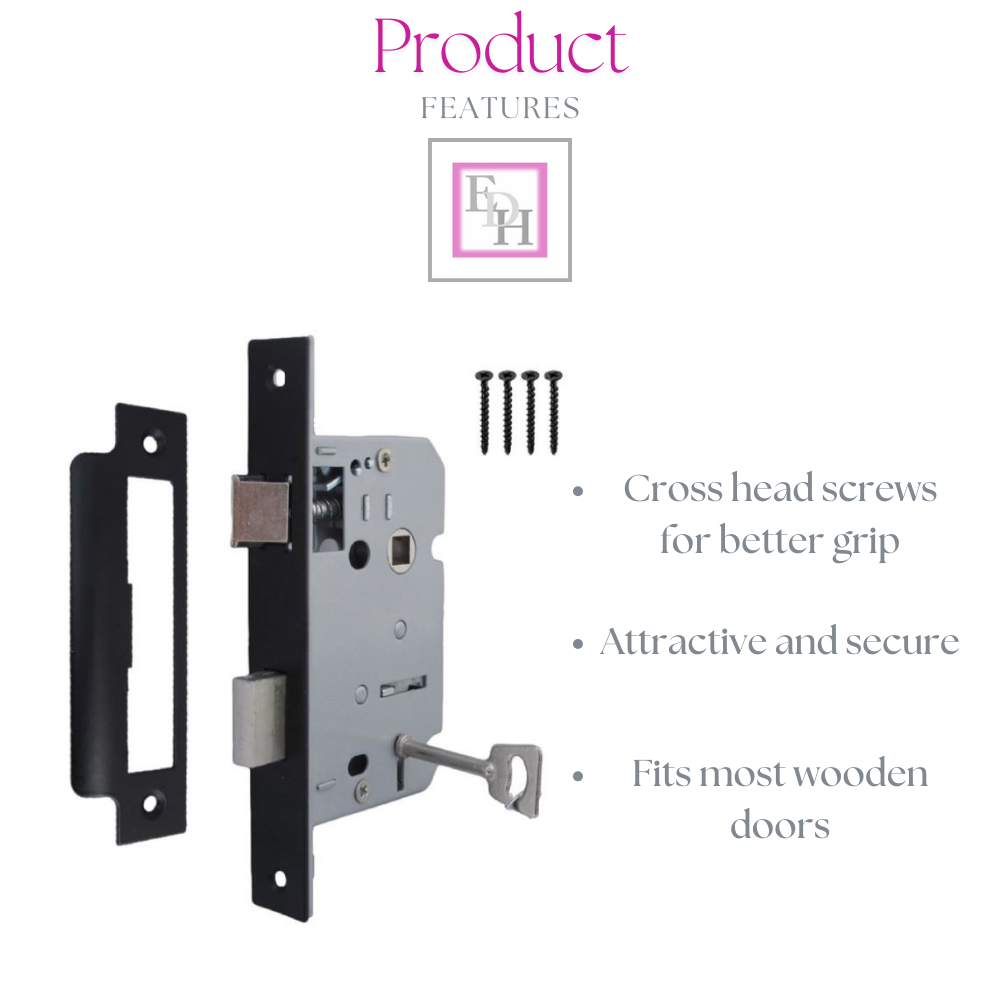 Black Cast Iron Fleur-de-Lys Door Handles Ornate Antique Lever Latch & Lock Sets