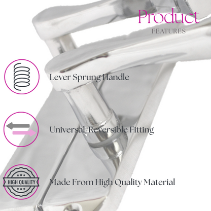 Door Handles Cadenza Chrome Scroll on Backplate, Latch, Lock & Bathroom Sets