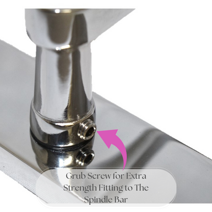 Door Handles Cadenza Chrome Scroll on Backplate, Latch, Lock & Bathroom Sets