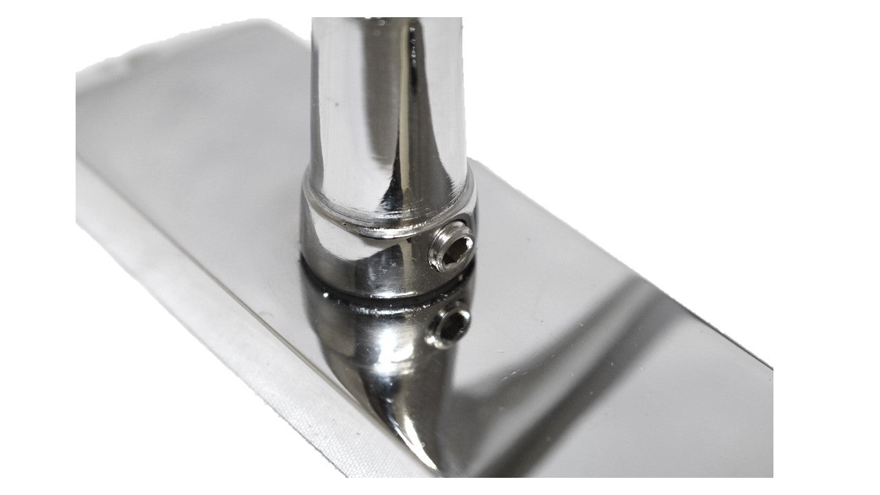 Cadenza Chrome Scroll Door Handles on Backplate – Bathroom Lock Set