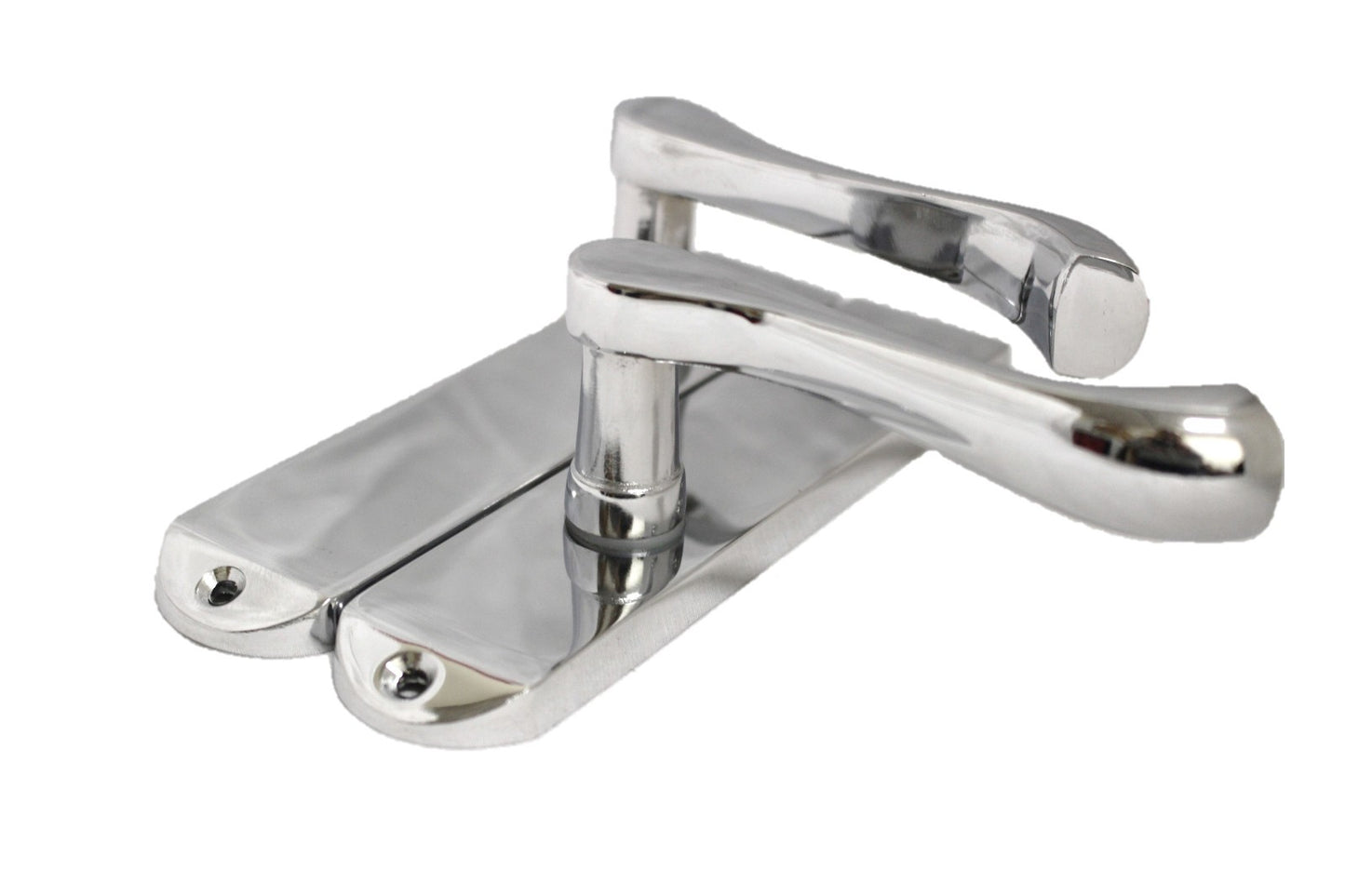 Door Handles Cadenza Chrome Scroll on Backplate, Latch, Lock & Bathroom Sets