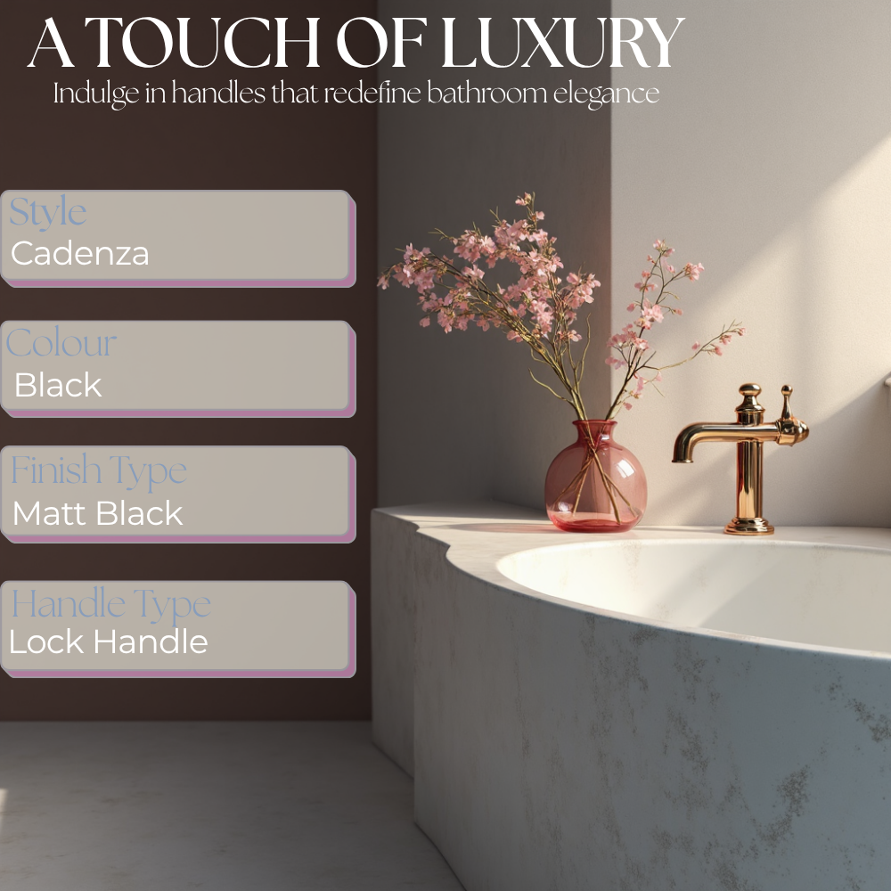 Cadenza Door Handles Set Black Victorian Scroll Lever Lock Handle 178mm x 40mm