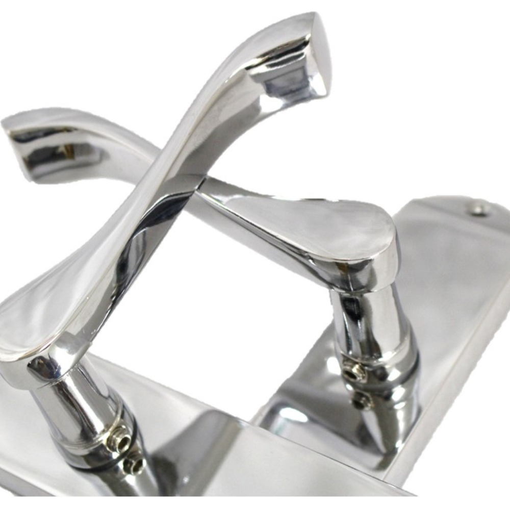 Cadenza Door Handles Chrome Victorian Scroll Lever Latch Handle 178mm x 40mm