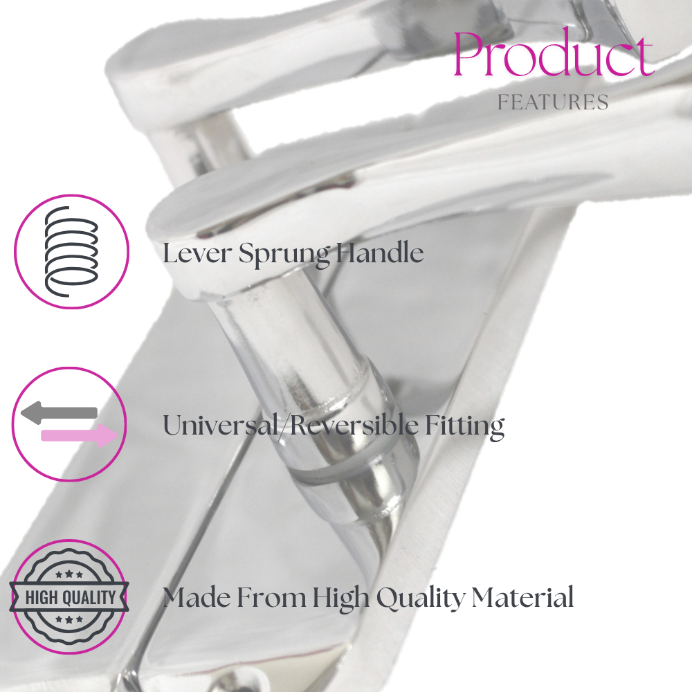 Cadenza Door Handles Chrome Victorian Scroll Lever Latch Handle 178mm x 40mm