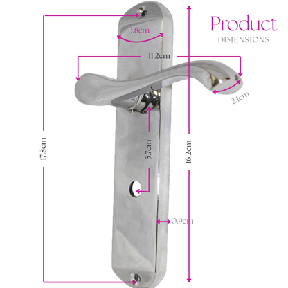 Cadenza Door Handles Set  Chrome Victorian Scroll Lever Lock Handle 178mm x 40mm