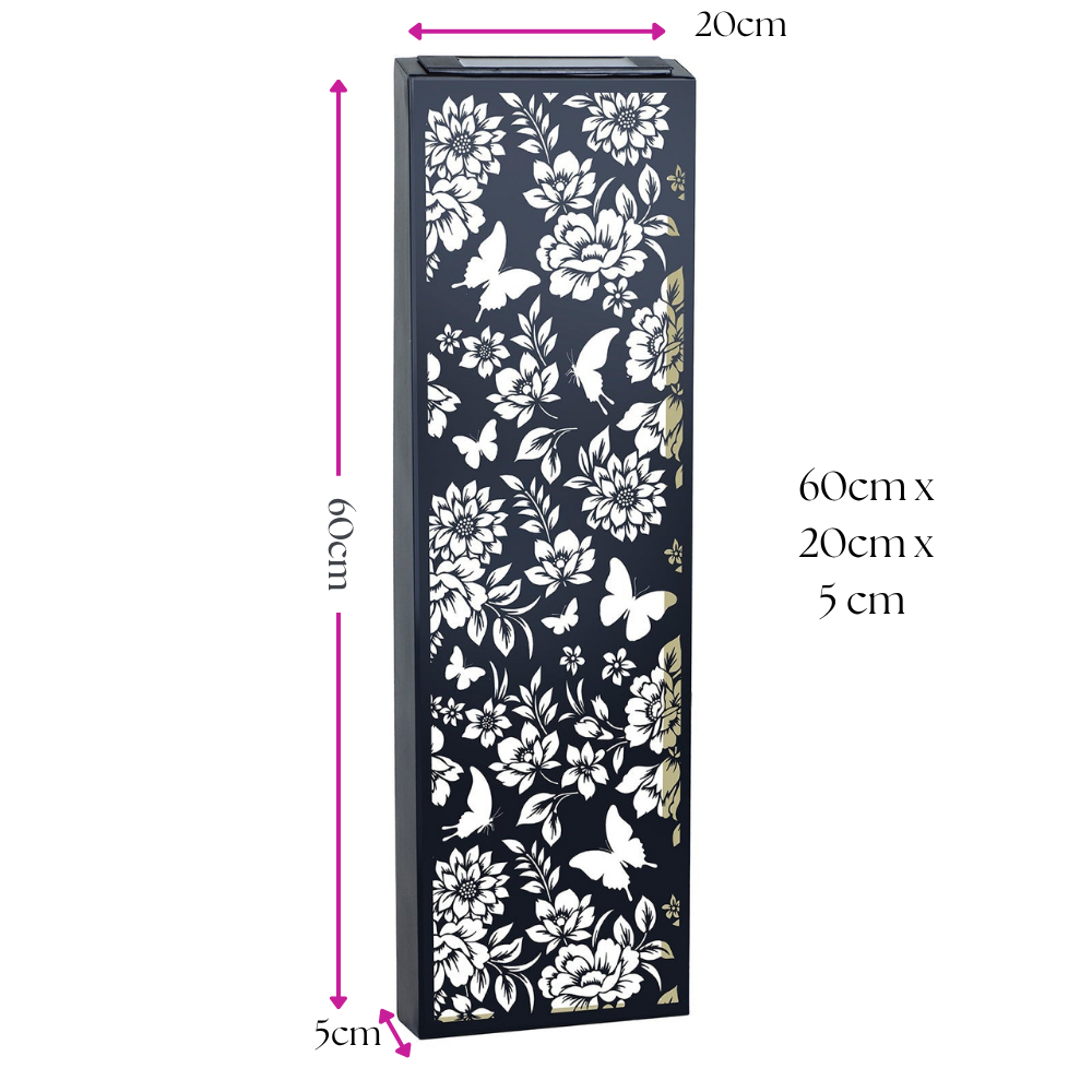 Metal Solar Wall Panel Butterfly – Outdoor LED Garden Light Waterproof Decor