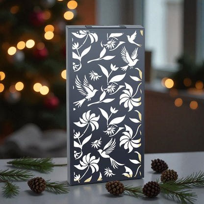 Large Solar Wall Panel with Birds Outdoor Metal Wall Art with Warm LED Light Weatherproof Garden & Patio Décor Birds Silhouette Panel (60cm)