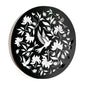 Round Solar Wall Panel with Birds, Outdoor Metal Wall Art with LED Light, Weatherproof Garden & Patio Décor Circular Birds Silhouette Panel