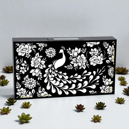 Landscape Solar Wall Panel with Peacock – Outdoor Metal Wall Art with Warm LED Light Weatherproof Garden & Patio Décor Peacock Panel (48cm)