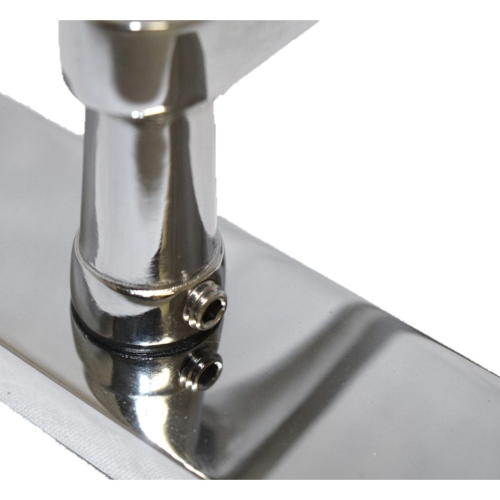 Polished Chrome Chrome Door Handles with Long Backplate & Tubular Latch Modern & Durable Stellar Design for Doors - 18mm x 6mm