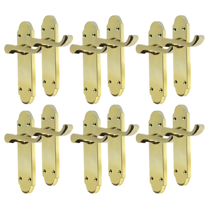 Brass Plated Internal Door Handles - Door Handles Internal Sets, Brass Door Handle Set for Internal Doors