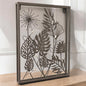 Square Floral 3D Wall Décor