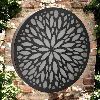Metal Abstract Flower Solar Wall Panel