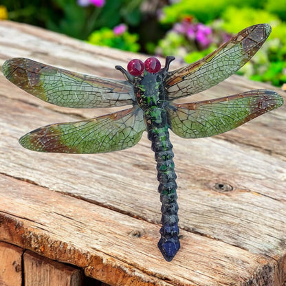 Large Metal Dragonfly - Green