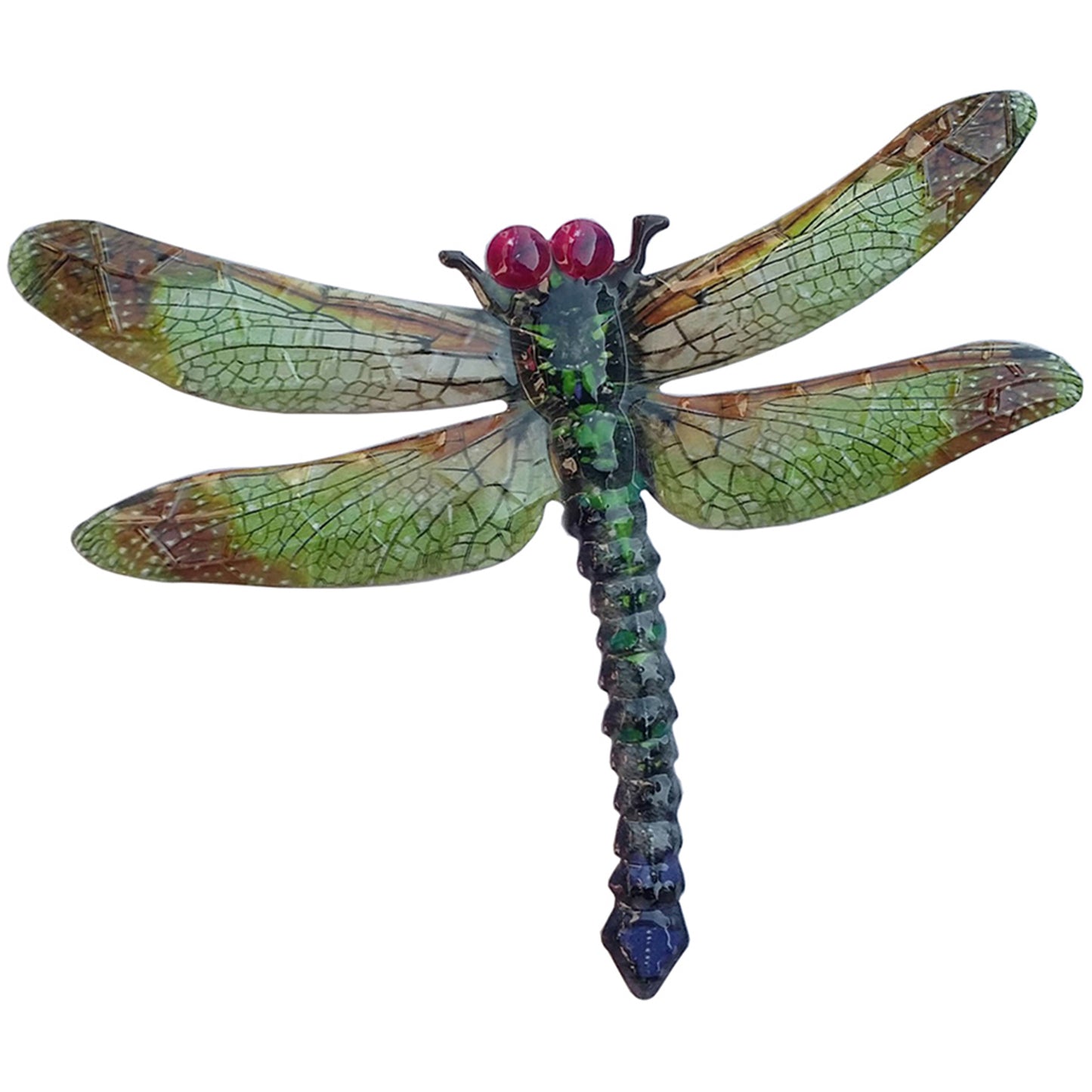 Large Metal Dragonfly - Green