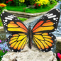 Large Metal 3D Butterfly Wall Art - Orange