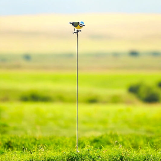 Large Metal Blue Tit on Stake