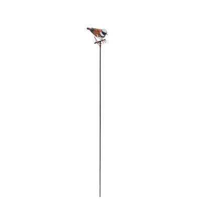Large Metal House Sparrow on Stake